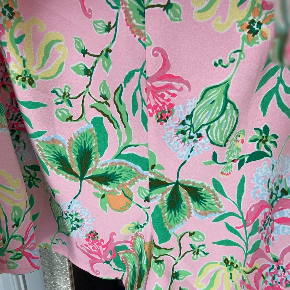 Lilly Pulitzer Pink Strapless Floral Dress/Romper size 14 - Picture 5 of 5